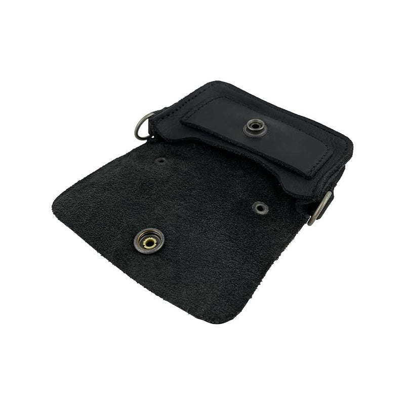 [Australia - AusPower] - Hide & Drink, Leather Mini Briefcase Card Holder, Holds Up to 10 Cards Plus Folded Bills, Case, Cash Organizer, Accessories, Handmade Includes 101 Year Warranty (Charcoal Black) Charcoal Black 