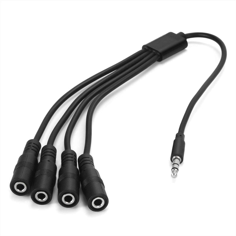 [Australia - AusPower] - 3.5mm Headphone Splitter Cable,ONXE 1/8 Inch AUX Stereo Jack Audio Splitter 1 Male to 2 3 4 Female Adapter Cable for Computer Mp3 Player Mobile Phone Laptop, PC Headphone Speakers(2Pack) 2Pack 