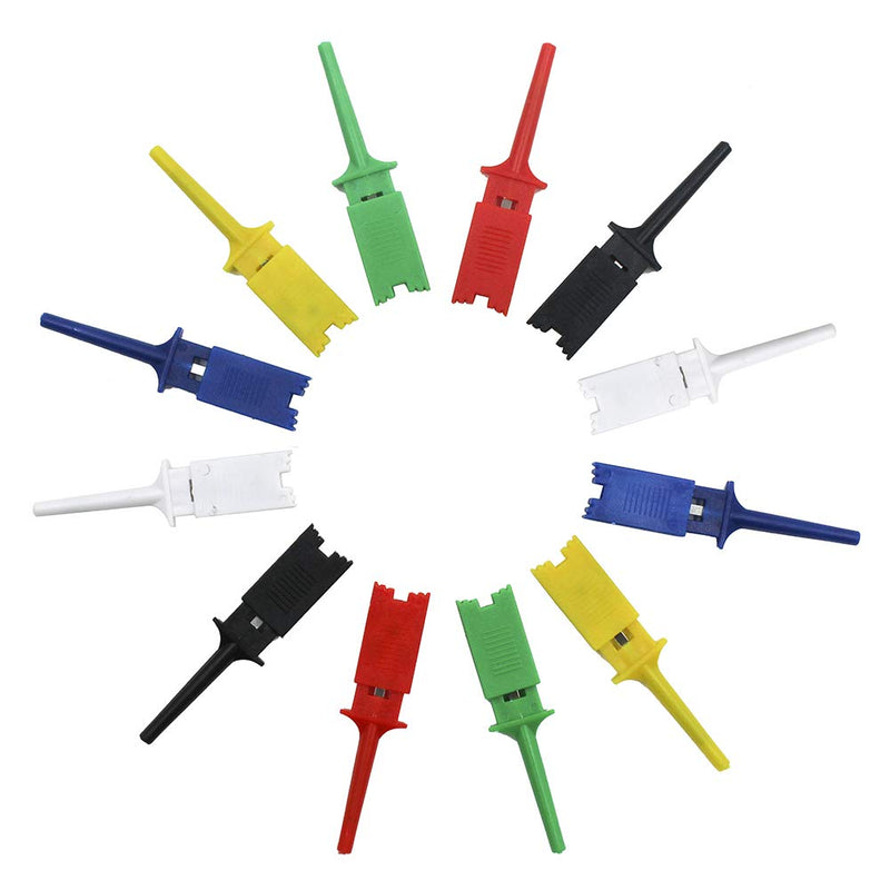 [Australia - AusPower] - KeeYees USB Logic Analyzer Device with 12PCS 6 Colors Test Hook Clip Set USB Cable 24MHz 8CH 8 Channel UART IIC SPI Debug for Arduino FPGA M100 SCM 