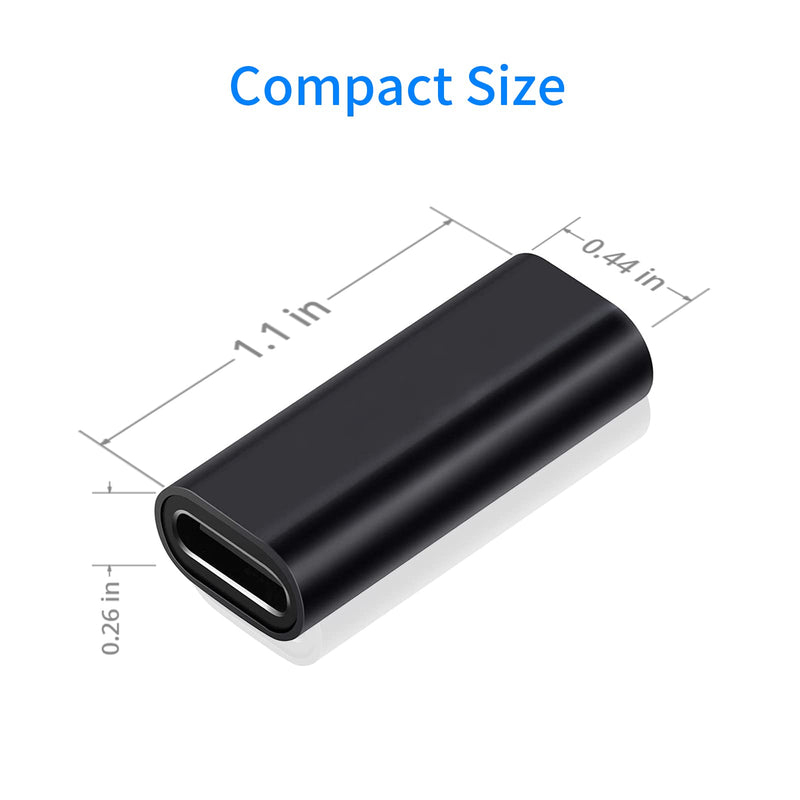 [Australia - AusPower] - USB C Female to Female Adapter, 2 Pack PD QC 100W USB 3.1 Gen2 TypeC Coupler Connector Thunderbolt 3 Extender for New MacBook, iPad Pro, Nintendo Switch, Samsung Galaxy Note 10 S10 