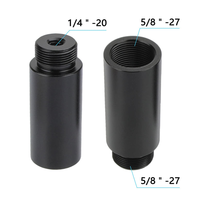 [Australia - AusPower] - CAMVATE 5/8"-27 Female to 5/8"-27 Male Microphone Screw for Blue Yeti Nanos Mounting on Standard Blue Yeti Shock Mounts(2 inch, 2 Pieces) - 2553 