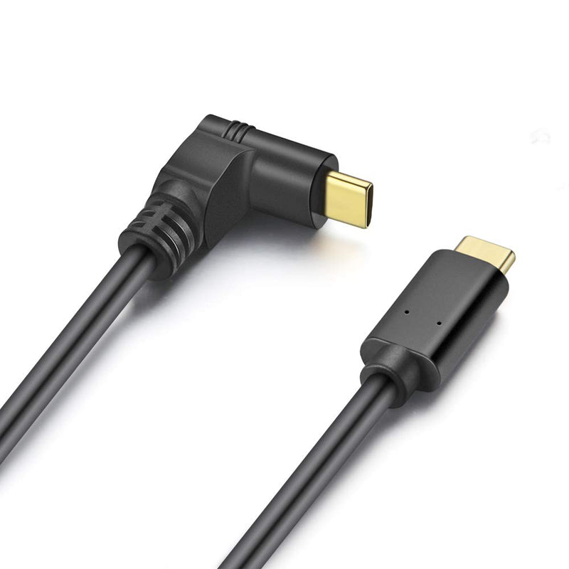 [Australia - AusPower] - URWOOW Quick Charge USB Type C Right Angle 90 Degree Male to USB Type C Male 3 AMP Sync and Charging Cable Cord Wire Adapter Convertor Extension Cable 11 inch (Right Angle M to M) Right Angle M to M 