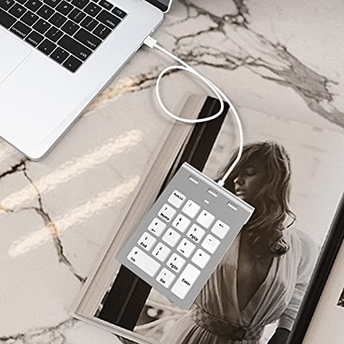 [Australia - AusPower] - USB Number Pad for Laptop,Wired 18 Keys Numeric keypad with 3 USB 2.0 Ports Portable Slim Financial Accounting Number Keyboard Numpad Extensions 10 Key for Laptop, Mac, PC 