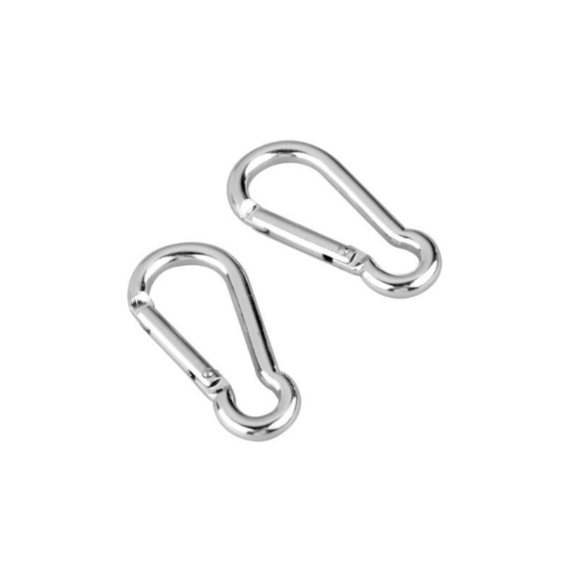 [Australia - AusPower] - Mydio Set of 4 Silver Spring Snap Hook Stainless Steel 304 Clip Keychain 