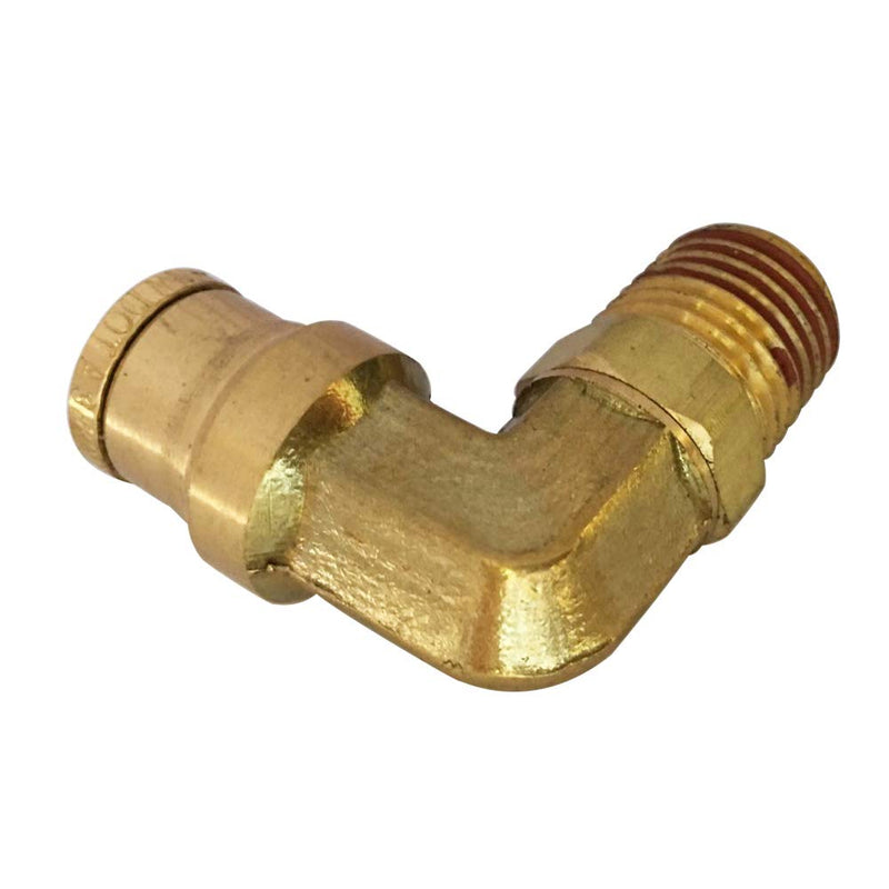 [Australia - AusPower] - Brass D.O.T. Push In Air Hose Fitting, Swivel Elbow, 1/4" Tube OD x 1/8" NPT Male 5pcs 5 