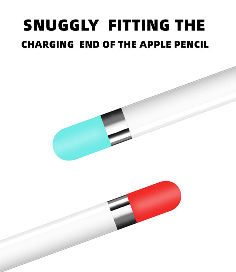 [Australia - AusPower] - [6 Pack] Fudda Replacement Cap for Apple Pencil 1st Generation - Silicone Protective Cap Cover Compatible with iPad Pro 9.7/10.5/12.9 Pen (Black, Navy, Red, White, Mint, Pink) 