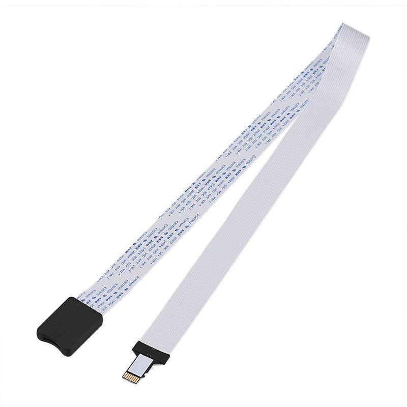 [Australia - AusPower] - ASHATA Micro SD to Micro SD Card Extension Cable Adapter Flexible Extender with Case, TF to TF Extender Cable for 3D Printer/Car/GPS/Camera/DVD/DVR/LED Display Board (48 cm) 48CM 