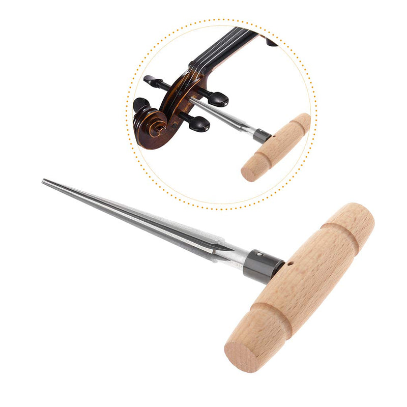 [Australia - AusPower] - Alnicov Tapered Reamer Wood Hand Held Reamer T Handle Tapered 4 Fluted Chamfer Reaming Guitar Woodworker Cutting Tool 