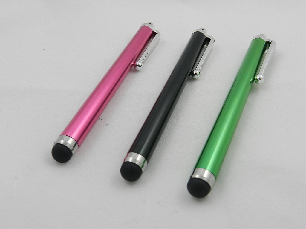 [Australia - AusPower] - Fenix - 3 pcs Green Pink Black Stylus/styli Touch Screen Cellphone Tablet Pen for iPhone 4 4s 3 3Gs iPod Touch iPad 2, Ipad Pro,Samsung Galaxy s3, s4, Note 2, s4 Active, Nook, Tab 
