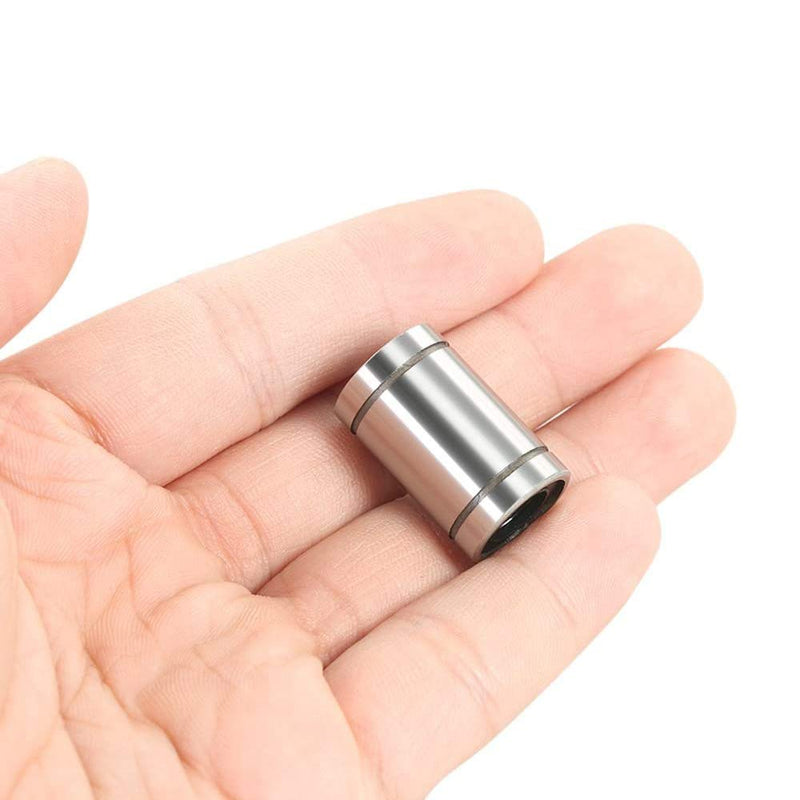 [Australia - AusPower] - 12 Pcs LM8UU Linear Ball Bearings, 8mm Bore Dia, 15mm OD, 24mm Length with Double Side Rubber Seal Great for CNC, 3D Printer 
