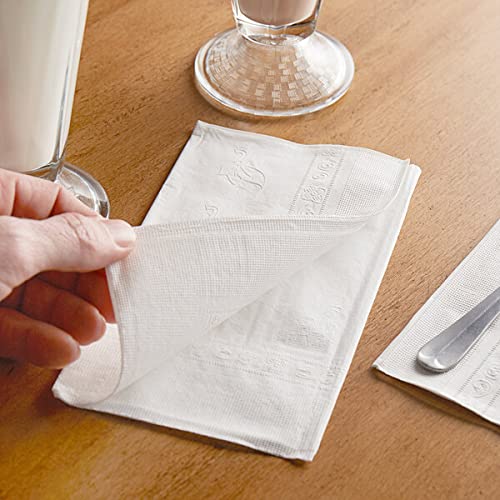 [Australia - AusPower] - [White-100 Ct] Everyday Absorbent Paper Dinner Napkins 2 Ply White Lunch Party Picnic Premium 17" X 15" 100 Ct 