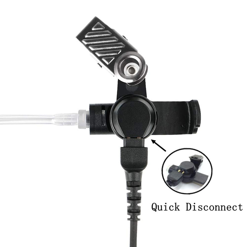 [Australia - AusPower] - Earpieces for Motorola Walkie Talkies with Mic PPT and Acoustic Tube Headset for Walkie Talkies APX4000 APX6000 APX7000 APX 8000 XPR6350 XPR6550 XIR8268 (1 Packs) 