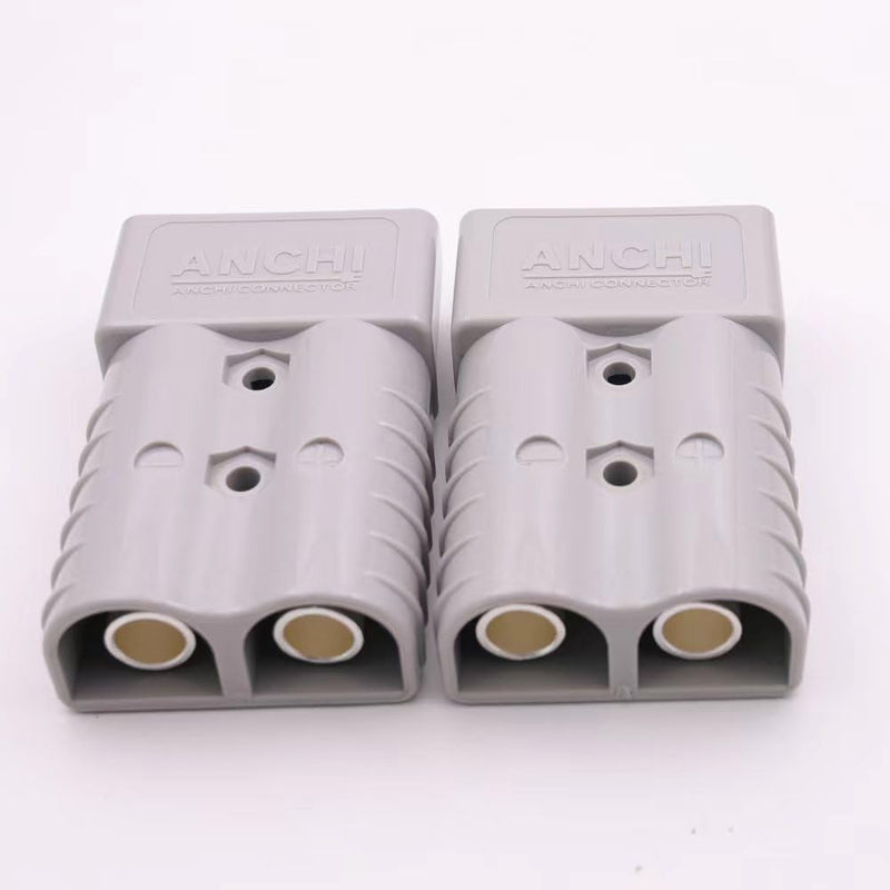 [Australia - AusPower] - 350A Forklift Battery Connector 2/0 AWG Gray 350A 600V Plug, Jumper Cable Plug Connect/Disconnect for Recovery Winch, Towing Systems (2PCS 350A Gray) 2PCS 350A gray 