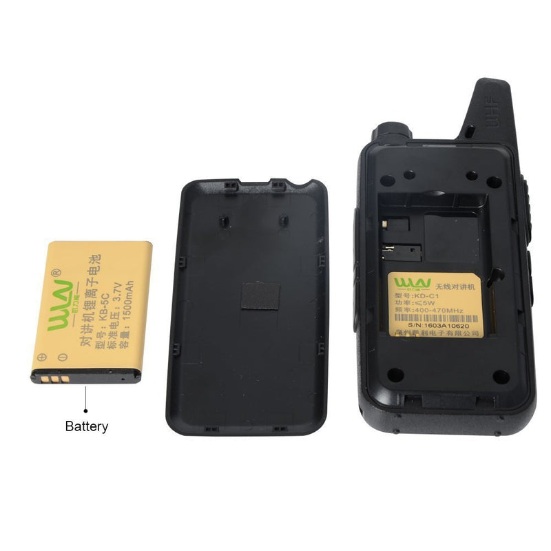 [Australia - AusPower] - WLN KD-C1 Mini Walkie Talkie UHF 400-470Mhz Two Way Radio (1 Pair) 