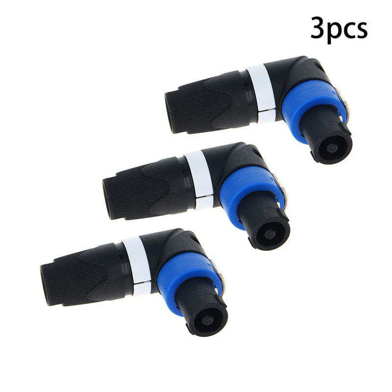 [Australia - AusPower] - Fielect XLR Male Adapter Connector - 4 Pin Male Adapters Coupler Microphones Plug in Audio Connector Mic Male Plug Black 3Pcs 