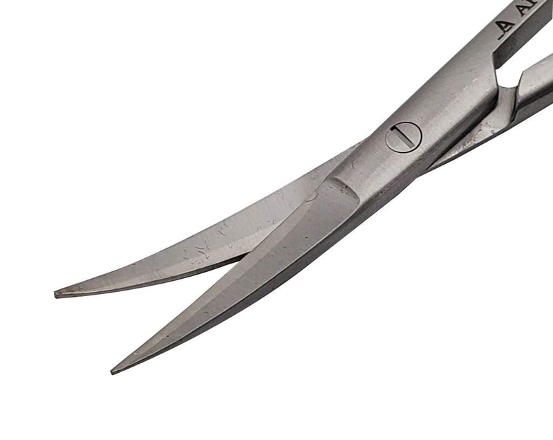[Australia - AusPower] - Mayo Hegar Needle Holder with 4.5 inch Curved Tungsten Carbide Scissors Bundle 