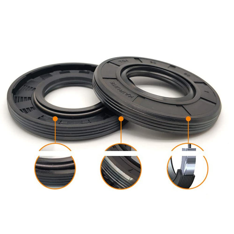 [Australia - AusPower] - Othmro 1Pcs Shaft Oil Seal,35x60x8mm Nitrile Rubber Cover Double Lip with Spring for Bearing Shaft,Black 35mmx60mmx8mm 