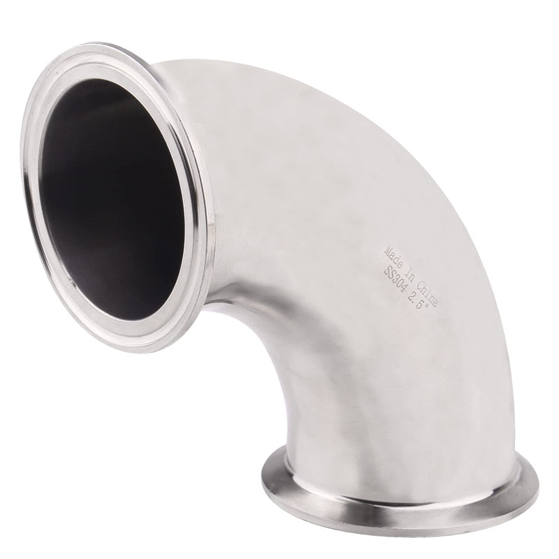 [Australia - AusPower] - DERNORD 2-1/2" Tube OD Elbow 90 Degree Sanitary Pipe Fitting SS304 Tri Clamp 2.5 Inch 