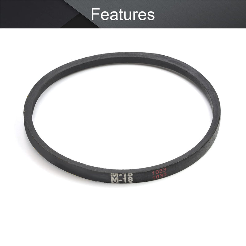 [Australia - AusPower] - Othmro M-18 Drive V Belt Inner Girth 1.5 feet, Rubber,Industrial Power Rubber Transmission Belt 1pcs Inch 
