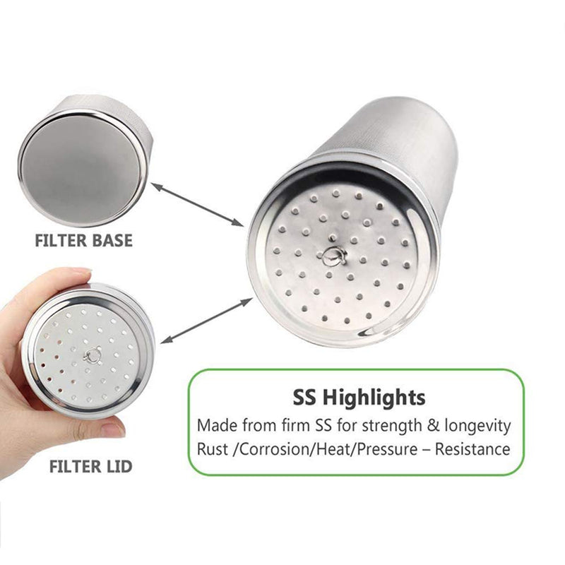 [Australia - AusPower] - Beer Dry Hopper Filter,ProMaker Stainless Steel Hop Strainer Micron Mesh Beer Filter Cartridge (2.8 X 11.8 inch) 2.8 X 11.8 inch 