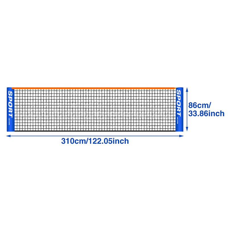 [Australia - AusPower] - EKDJKK Portable Badminton Net Set Backyard Sport Training Foldable Portable Badminton Tennis Net for Indoor Outdoor Court (10ft) 10ft 