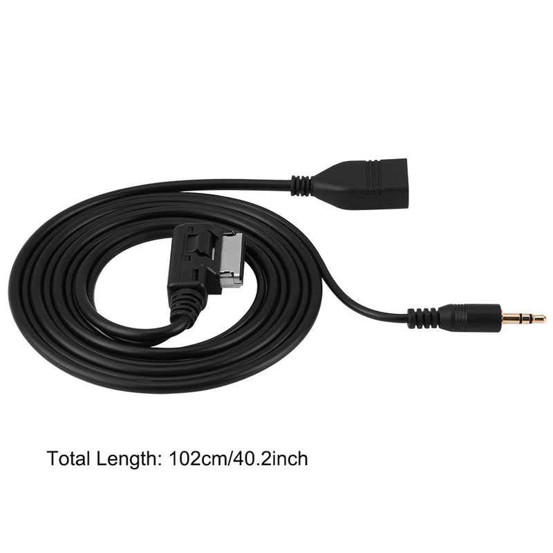 [Australia - AusPower] - Wire Music Interface Audio Adaptor, Car Audio MP3 Auxillary Cable Aux-in USB Audio Music Interface Adapter Compatible for Mercedes Benz 