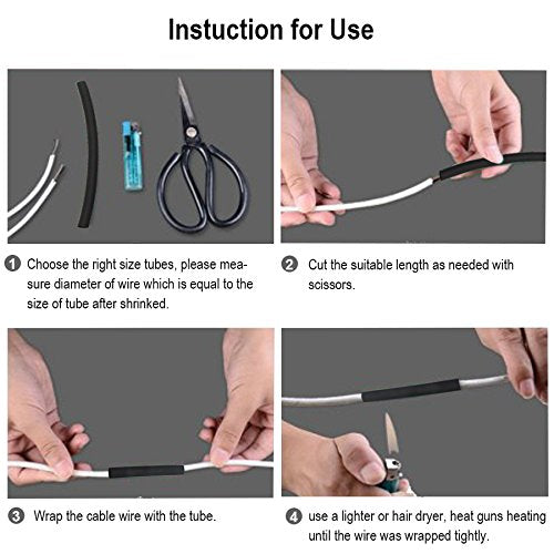 [Australia - AusPower] - 1 inch (Diameter) 3:1 Dual Wall Adhesive Heat Shrink Tubing, Large Glue Lined Marine Cable Sleeve Tube, Premium Wire Wrap Protector for DIY by MILAPEAK (4 Feet, Black) 4FT (1", 1 Pack) 