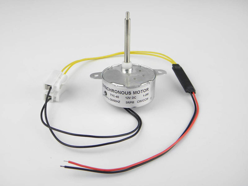[Australia - AusPower] - CHANCS TYC-40 DC Synchronous Electric Motor 12V 5RPM CW/CCW Small Gear Motor Shaft 4.6cm for Christmas Decoration Shaft 46mm 