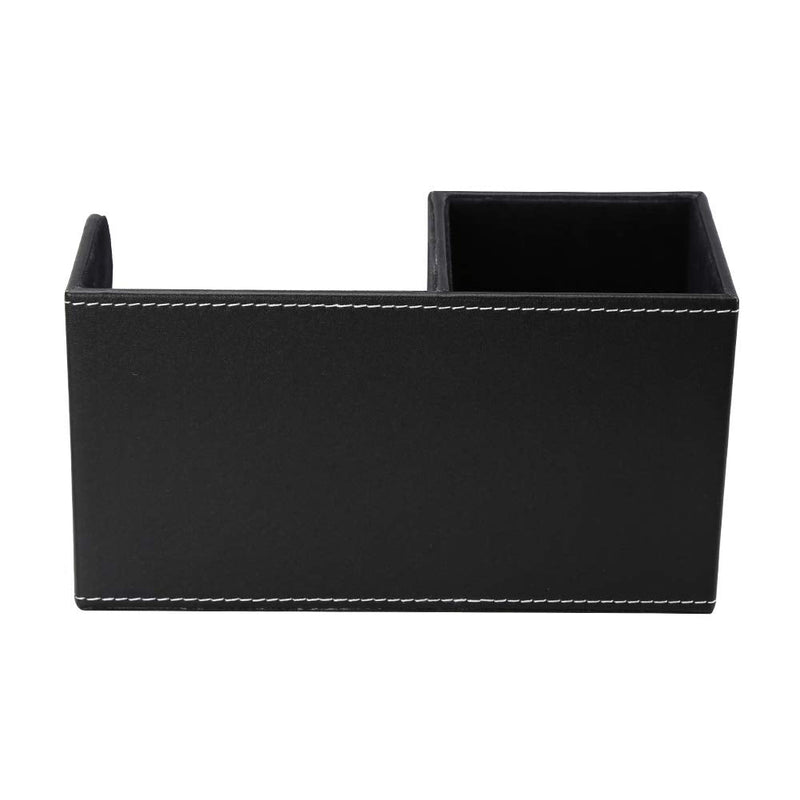 [Australia - AusPower] - GORESE Leather Desk Organizer, Multifunctional Pen Organizer for Home and Office,Pen Holder for Desk, Office Supply Caddy for Scissors, Note,Clips and Stapler(Black-1918) 
