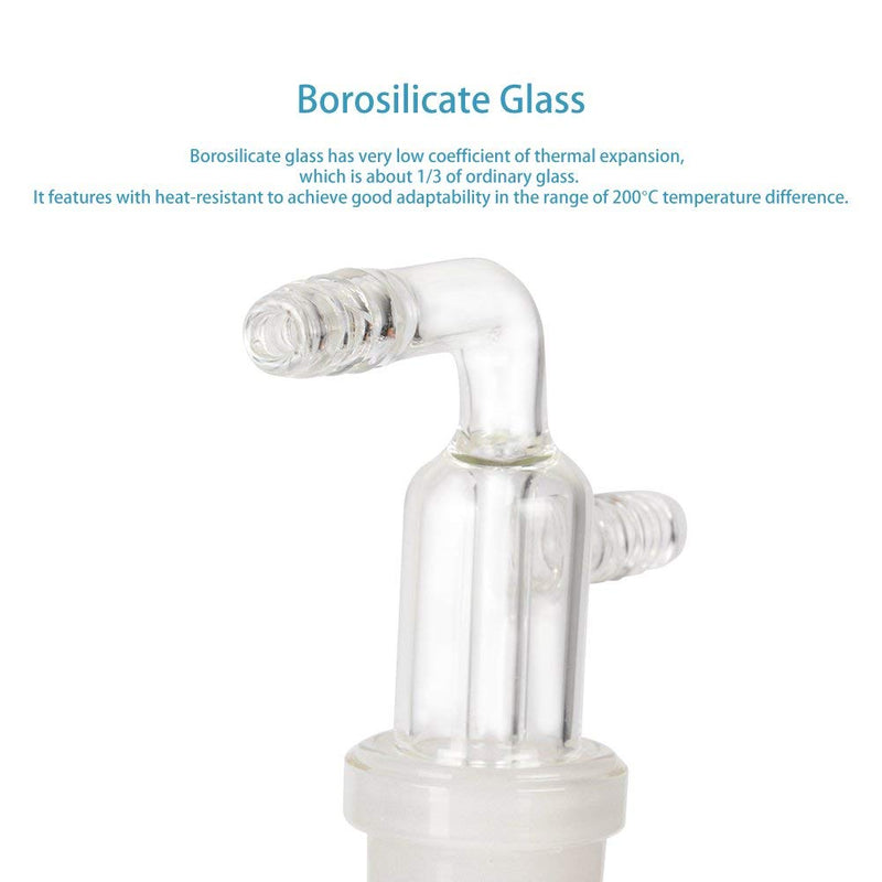 [Australia - AusPower] - stonylab Glass Vacuum Cold Trap Bubbler with 10mm Serrated Hose, 200mm Length Below The 24/40 Joint 200 mm 