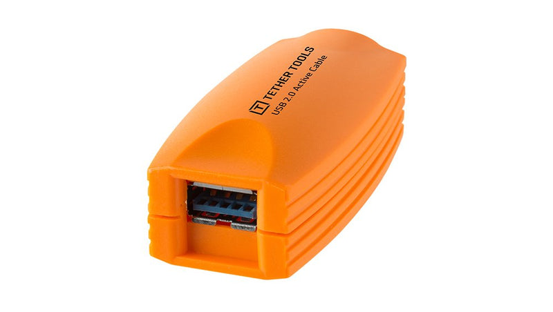 [Australia - AusPower] - Tether Tools TetherPro USB 2.0 to USB Female Active Extension Cable Cable | for Fast Transfer Between Camera and Computer | High Visibility Orange | 16 Feet (5 m) 