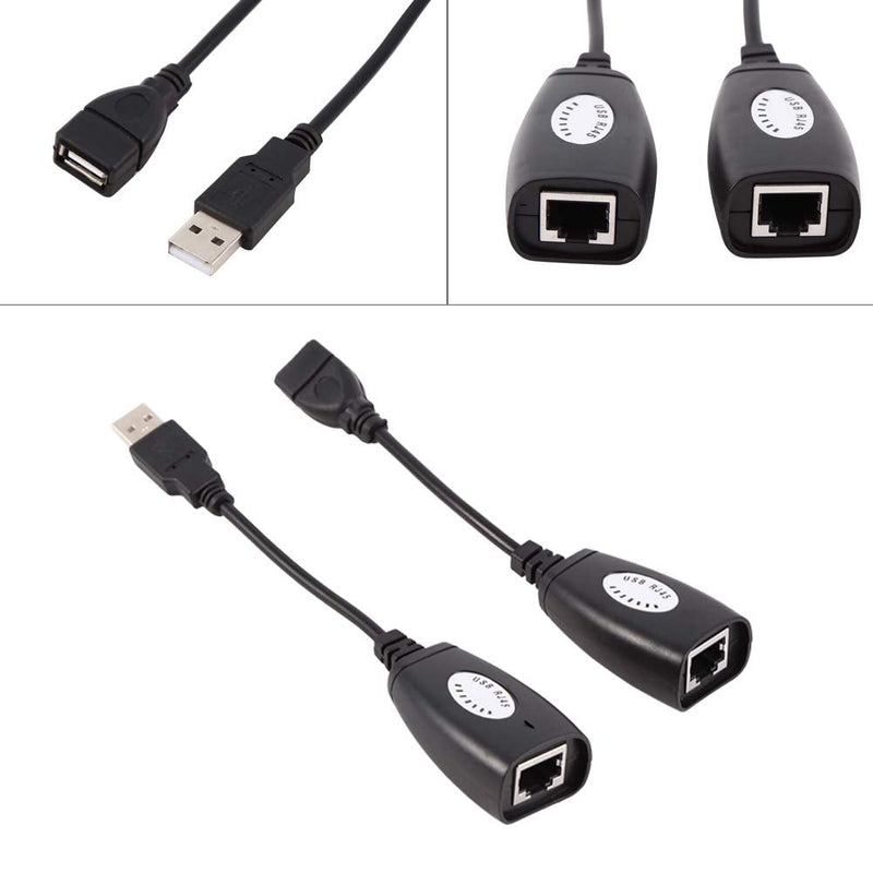 [Australia - AusPower] - Richer-R USB to RJ45 Adapter,USB 2.0 to RJ45 Ethernet Extension Extender Network Adapter Cable Wired LAN Ideal for Use with USB Cameras, Printers, Web Cameras, Keyboard, Mouse Extensions 