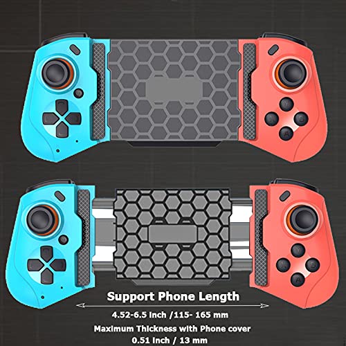 [Australia - AusPower] - Gamepad Controller for iOS, Megadream Wireless MFi Gaming Gamepad Joystick for iPhone 13/12/Pro/Mini, iPhone 11/11 Pro/Max, iPhone Xs, XR X, 8 Plus, 8, iPad, MacBook, iOS 13.4+ - Direct Play Red+Blue 