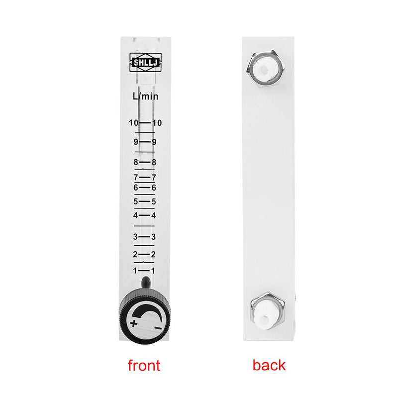 [Australia - AusPower] - LZQ-7 Flowmeter 1-10 LPM, Air Flow Meter with Control Valve Acrylic Oxygen/Air/Gas Flowmeter Measurement Tools 