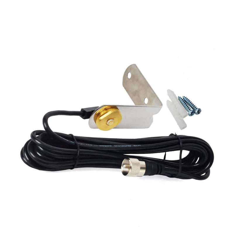 [Australia - AusPower] - HYS 70cm Antenna UHF 1/4 Wave NMO 400-470Mhz Antenna with Stainless Steel L-Bracket Hole & 13'/About 4m RG-58 Coax Cable for Motorola Kenwood Icom Vertex UHF Mobile FM Transceiver 