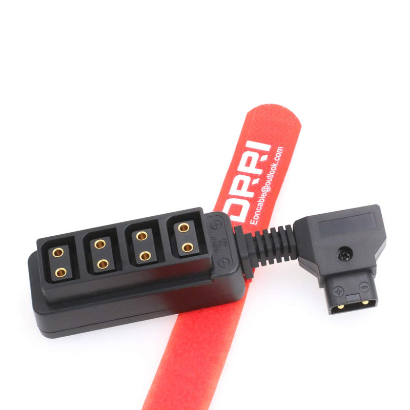 [Australia - AusPower] - DRRI D-tap Male to 4-Port Female P-Tap Splitter hub for BlackMagic 4k/ Cinema Cameras short 4port-dtap 