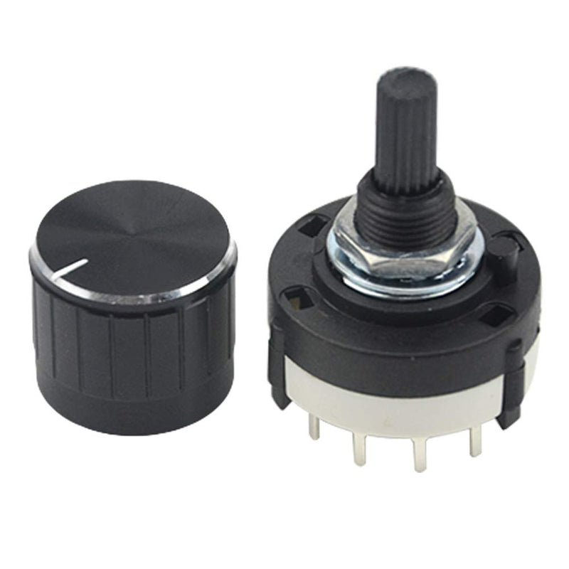 [Australia - AusPower] - WMYCONGCONG 3 PCS RS26 4P12T 4 Pole 12 Position Selectable Band Selector Rotary Switch with Knob 