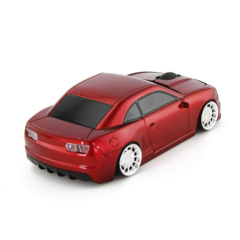 [Australia - AusPower] - ECOiNVA for Wireless Sports Car Mouse Desktop Laptop Computer Optical Mouse Mice AAA Battery Nano USB 2.4GHz (Red) Red 