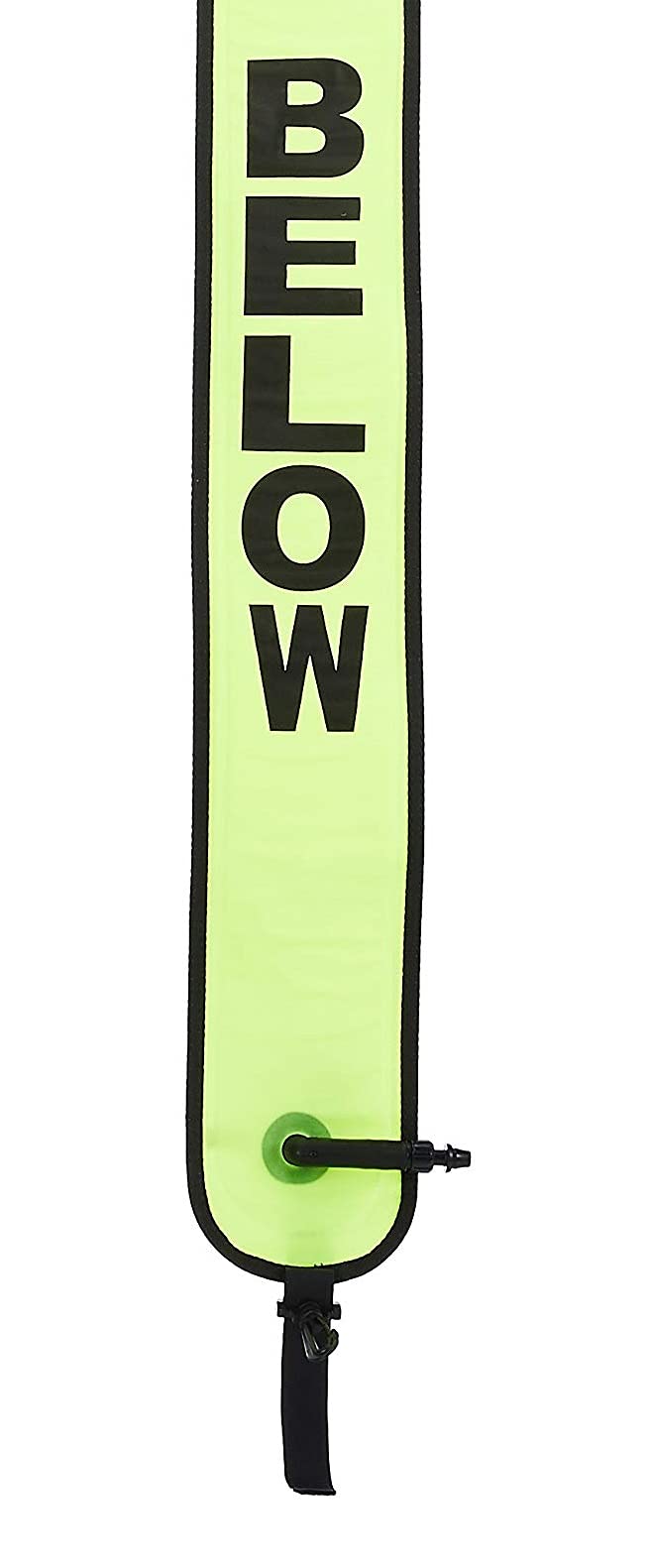 [Australia - AusPower] - Scuba Choice Scuba Diving 4' Neon Yellow Surface Marker Signal Tube with Plastic Clip 