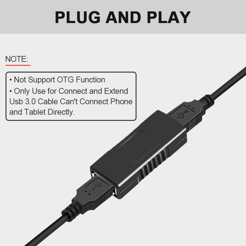 [Australia - AusPower] - SuperSpeed USB 3.0 Coupler Adapter Type A Female to Female Bridge Extension Connector by Oxsubor(2PCS) 