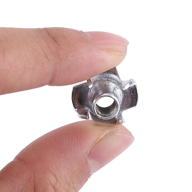 [Australia - AusPower] - Zinc Plated Carbon Steel Furniture T Nut Four-Pronged Tee Nuts for Woodworking Furniture Fastener (M3x50pcs) M3x50pcs 