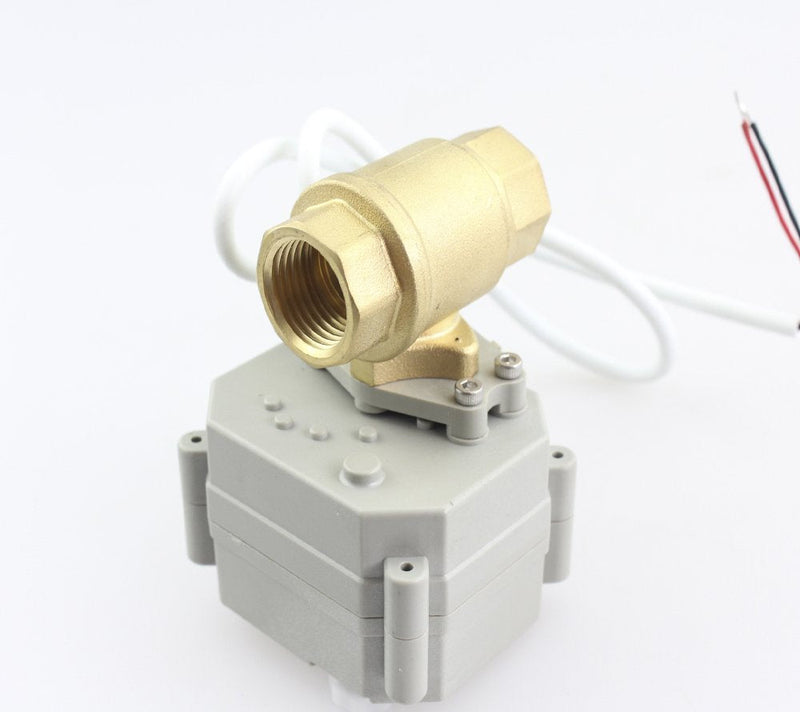 [Australia - AusPower] - HSH-Flo 2 Way 1/2" 3/4" 1" 1-1/4" 12V/24VAC/DC Brass On/Off Auto Return Electrical Position Feedback Motorized Ball Valve (1/2 Inch) 1/2 Inch 