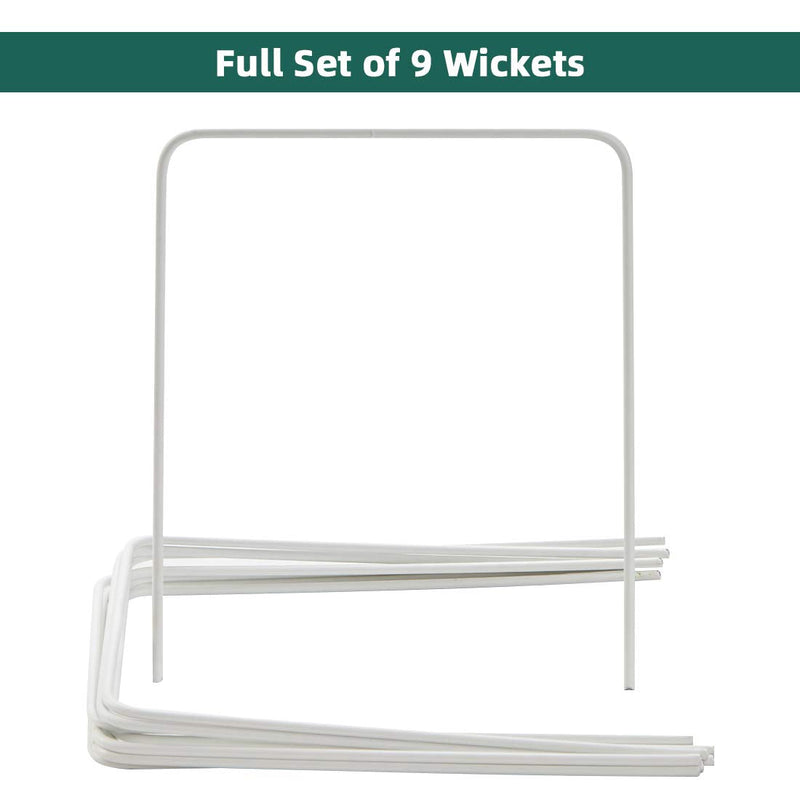 [Australia - AusPower] - ApudArmis Croquet Wickets Standard Size, Set of 9 White Square Arrow Wickets Rplacement for 28In or 32In Croquet Lawn Backyard Outdoor Game (8In Height & 6.3In Width) 