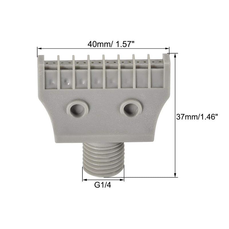 [Australia - AusPower] - uxcell Flat Nozzle G1/4 Male Thread ABS Air Blow Off Mini Flat Jet Nozzle Gray 