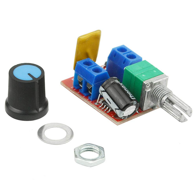 [Australia - AusPower] - XINGYHENG 2PCS DC Motor Governor 3V 6V 12V 24V 35V Adjustable Speed Controller Regulation Switch 5A Ultra small LED dimmer with Speed Control Knob 