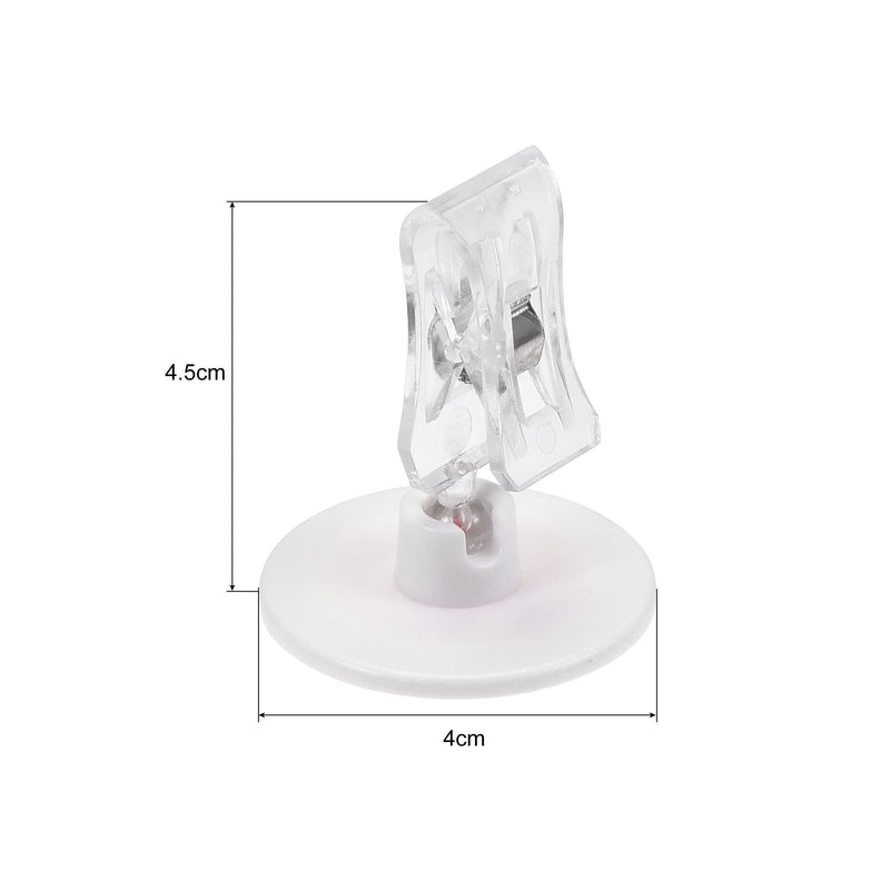 [Australia - AusPower] - MECCANIXITY Plastic Merchandise Sign Clip, Rotatable Clip-on Holder Stand, Price Display Tags 4x4.5cm (WxH) Pack of 16pcs 16 