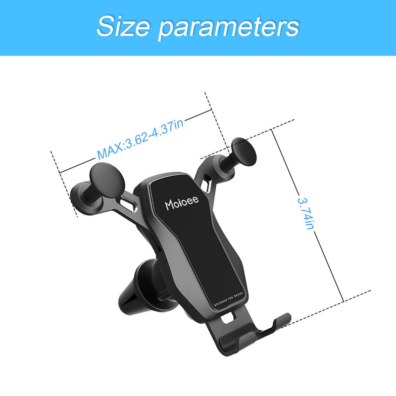 [Australia - AusPower] - Car Phone Mount, Car Phone Holder for Car Air Vent, Universal Cell Phone Holders with Clip, Compatible with iPhone 12/11/Pro, Samsung and More, Car Accessories 