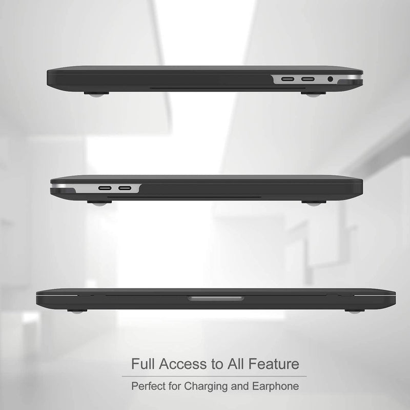 [Australia - AusPower] - ProCase MacBook Pro 13 Case 2016-2020 Release A2338 M1 A2289 A2251 A2159 A1989 A1706 A1708, Hard Case Shell Cover and Keyboard Skin Cover for MacBook Pro 13 Inch with/Without Touch Bar -Black Black 