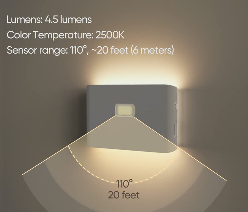[Australia - AusPower] - WYZE Rechargeable Night Lights with Dusk to Dawn & Motion Sensors, Warm & Soft White Step Lights for Bathroom ,Hallway, Bedroom, Kids Room, Kitchen, Stairway, 3 Pack 