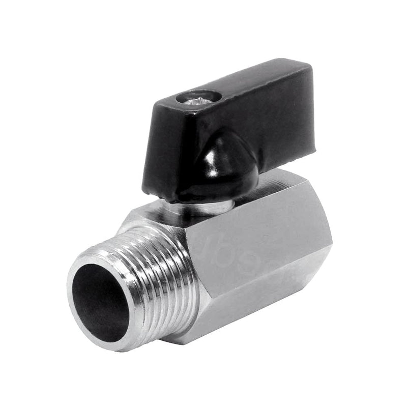 [Australia - AusPower] - Beduan 3/8" Brass Mini Ball Valve NPT Female x Male Shut-Off Valve 3/8" NPT Pack of 1 